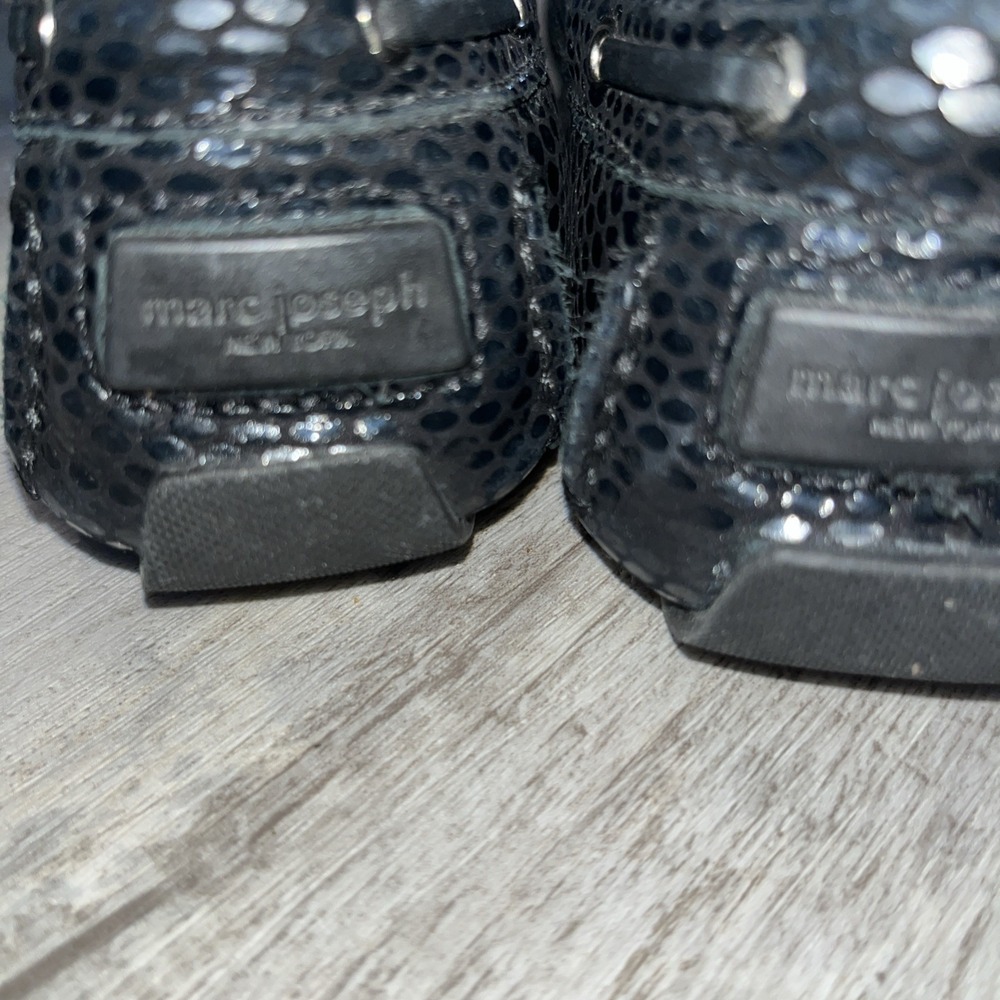 Marc Joseph Cypress Hill Snake Embossed Leather Driving Shoes Loafers Size 6.5 - Picture 5 of 5
